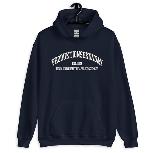 Produktionsekonomi Hoodie Vitt Tryck