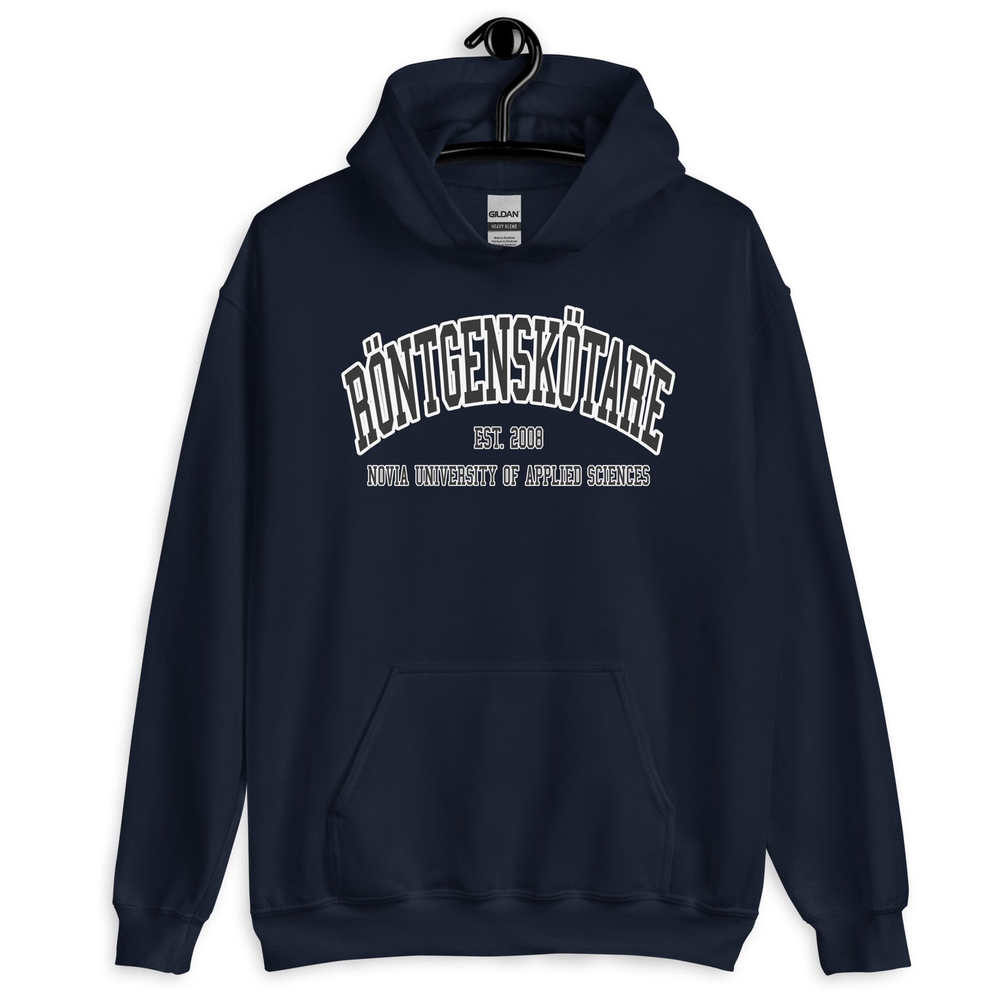 Röntgenskötare Hoodie Svart Tryck