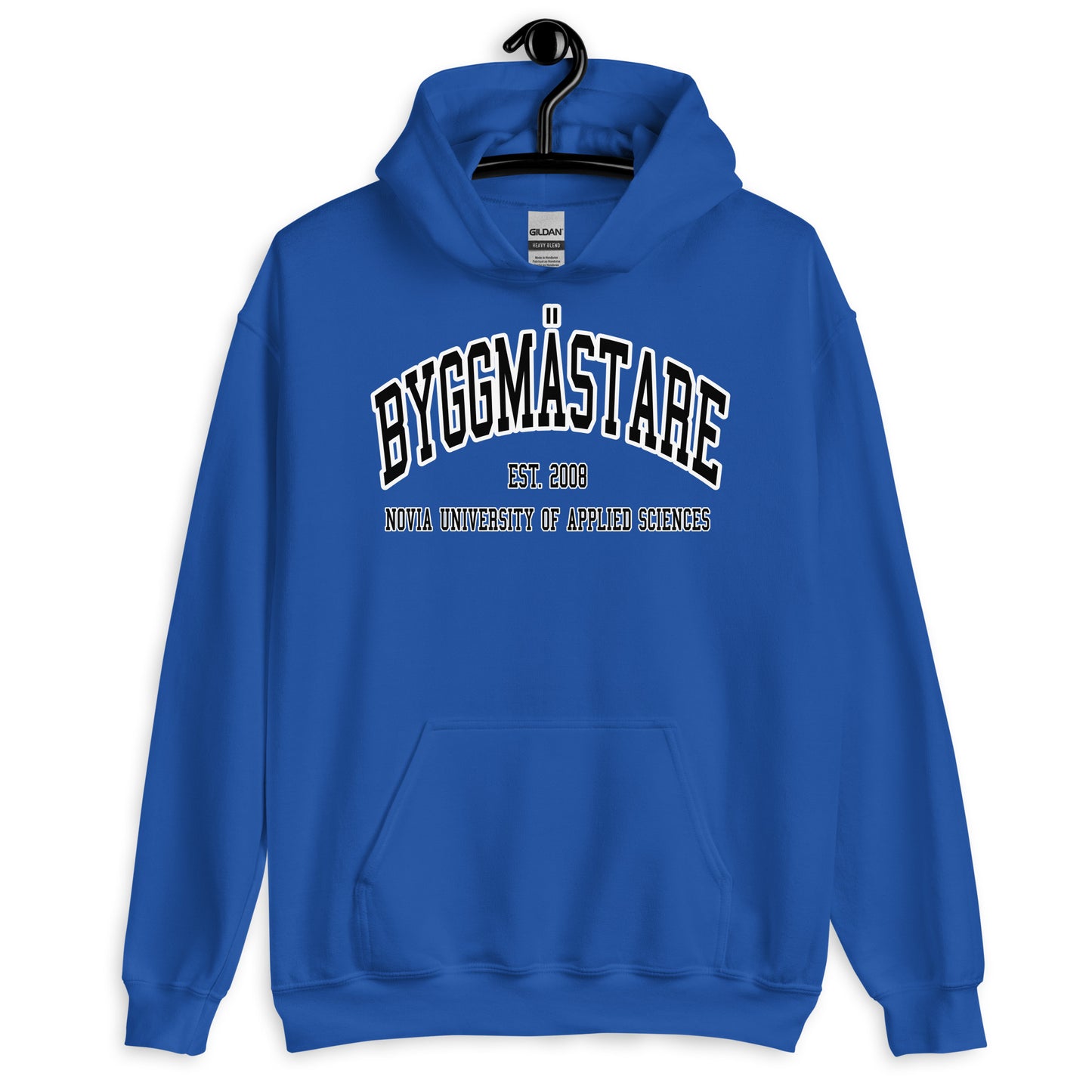 Byggmästare Hoodie Svart Tryck