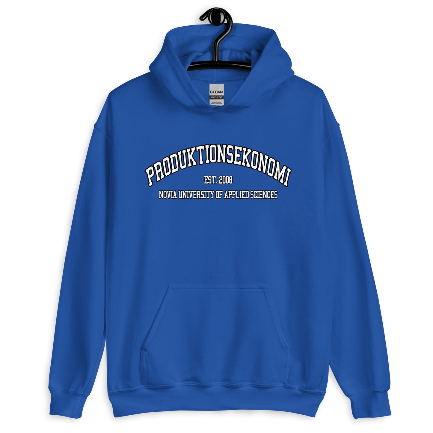 Produktionsekonomi Hoodie Vitt Tryck