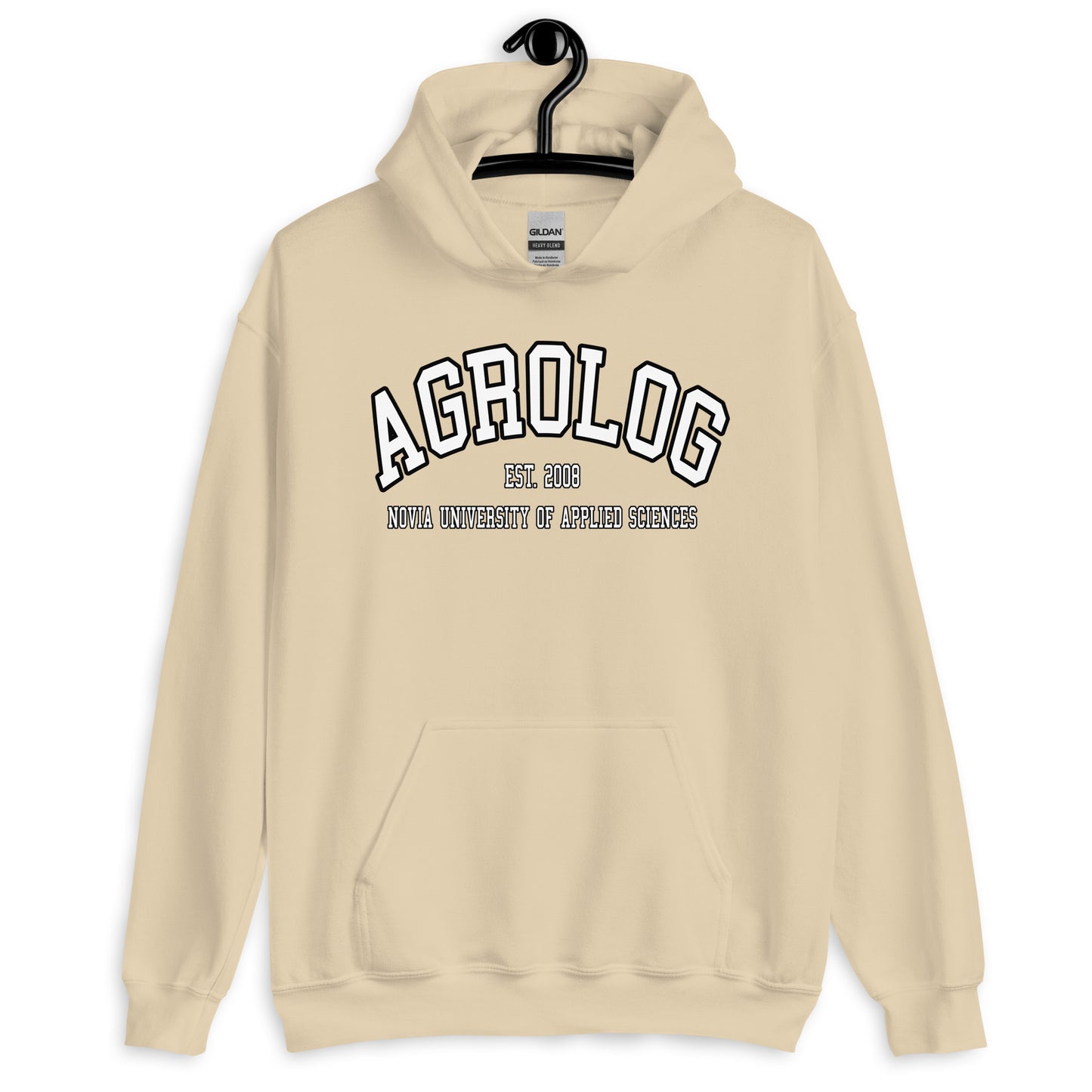 Agrolog Hoodie Vitt Tryck