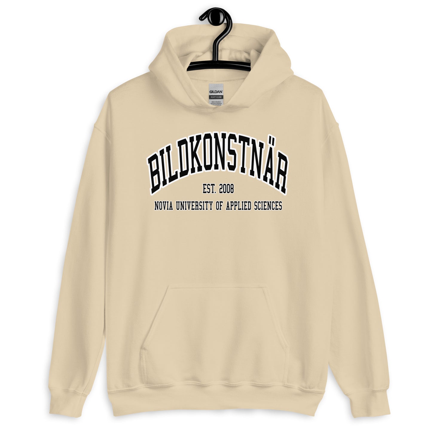 Bildkonstnär Hoodie Svart Tryck