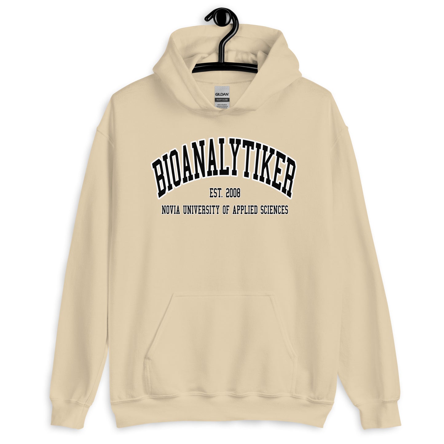 Bioanalytiker Hoodie Svart Tryck