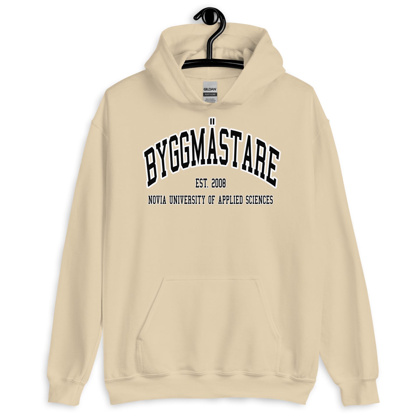 Byggmästare Hoodie Svart Tryck