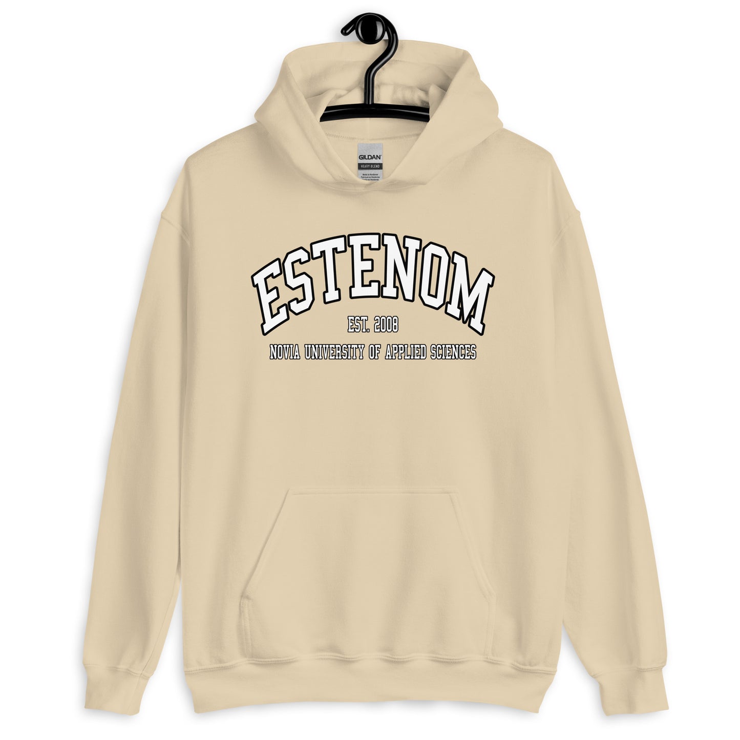 Estenom Hoodie Vitt Tryck