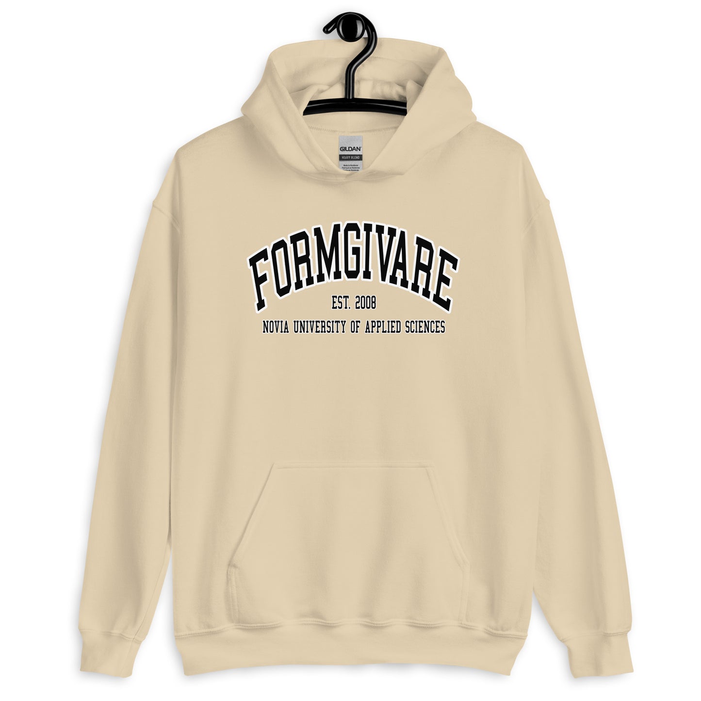 Formgivare Hoodie Svart Tryck