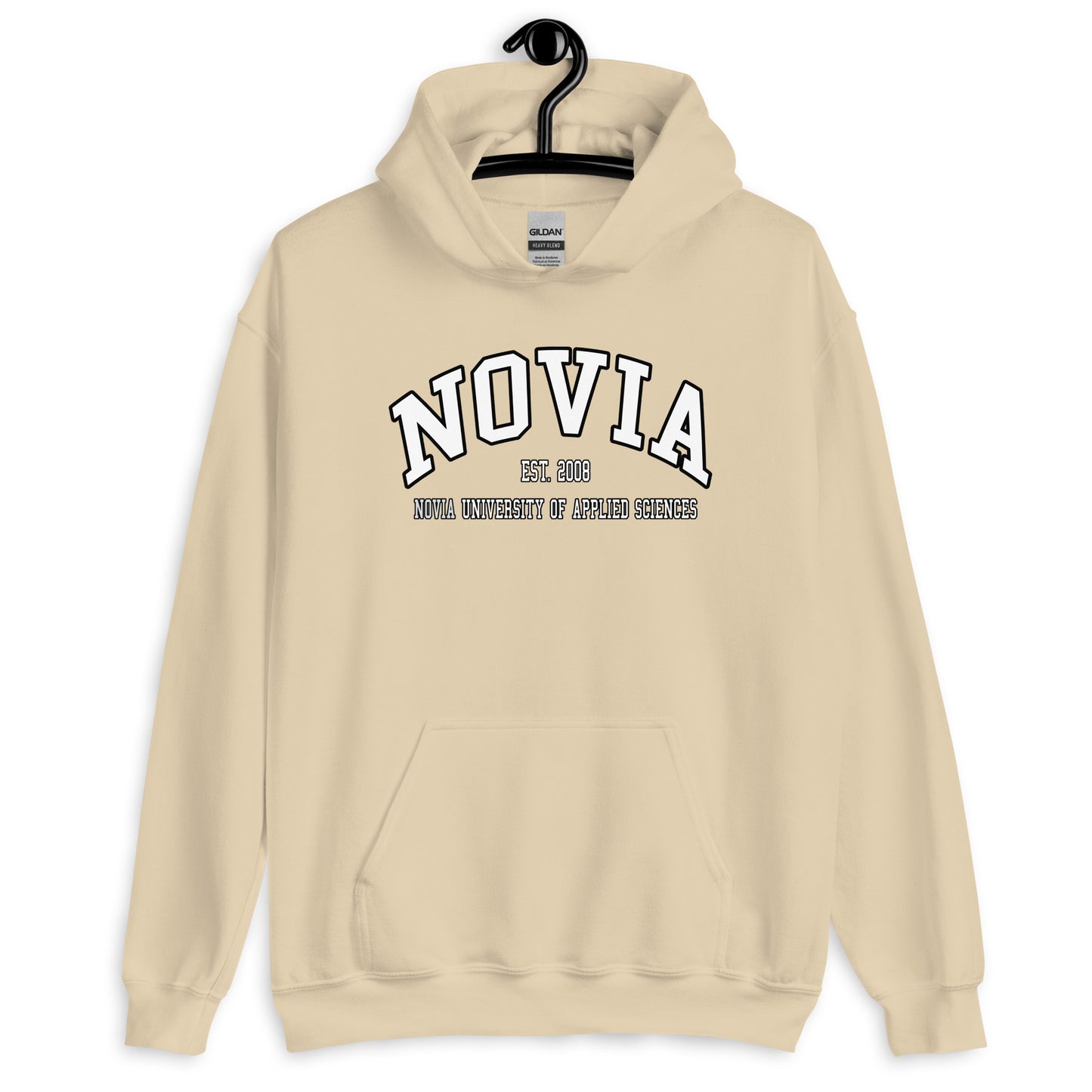 Novia Hoodie Vitt Tryck