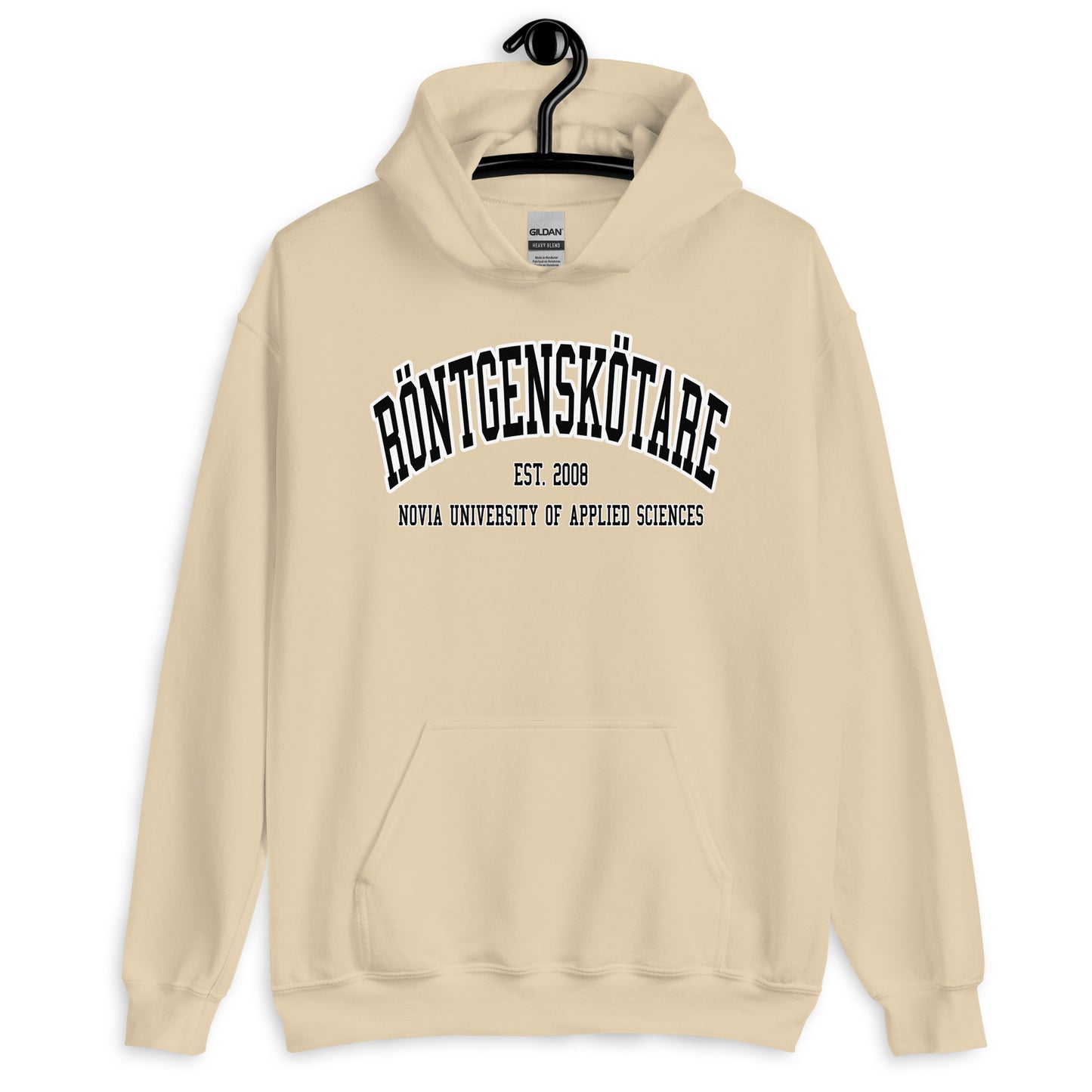 Röntgenskötare Hoodie Svart Tryck