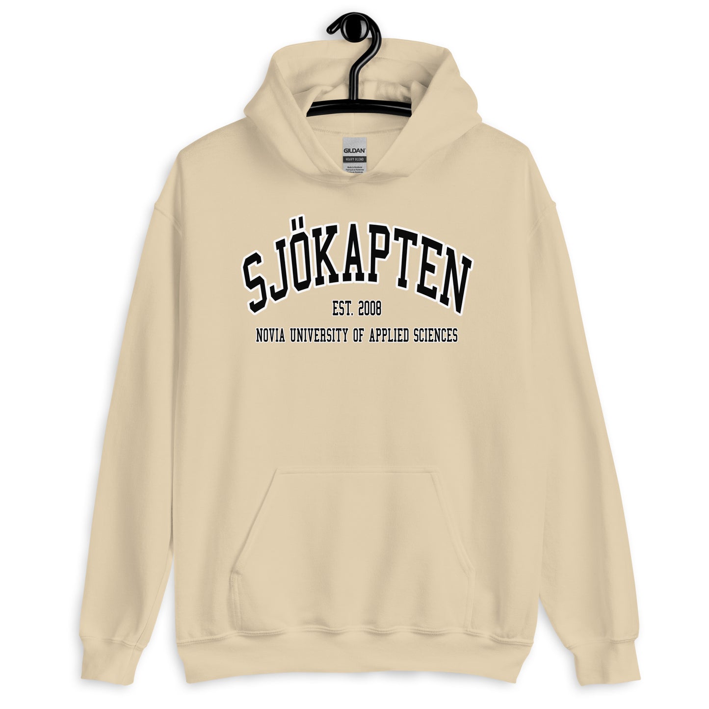 Sjökapten Hoodie Svart Tryck