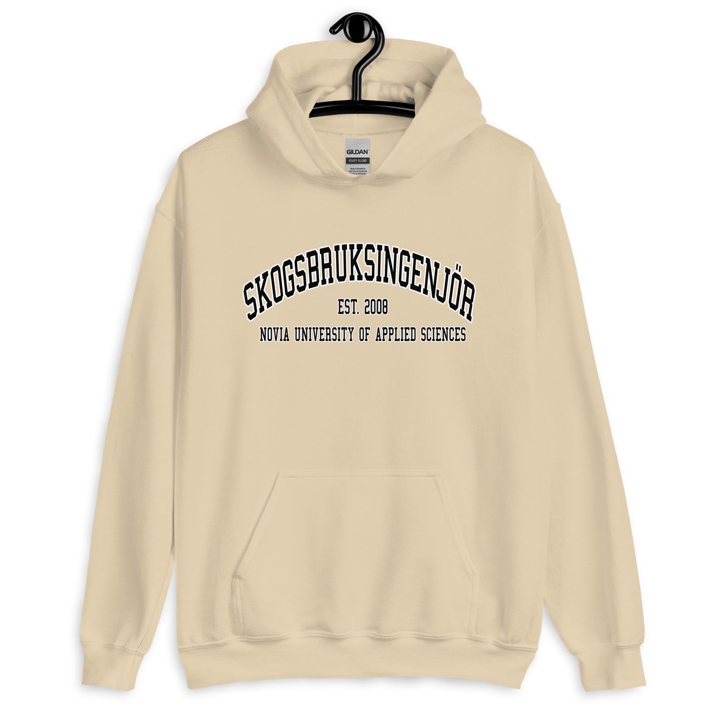 Skogsbruksingenjör Hoodie Svart Tryck