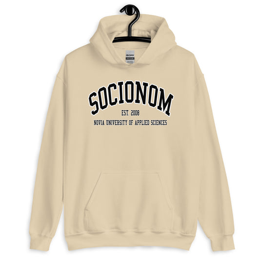 Socionom Hoodie Svart Tryck