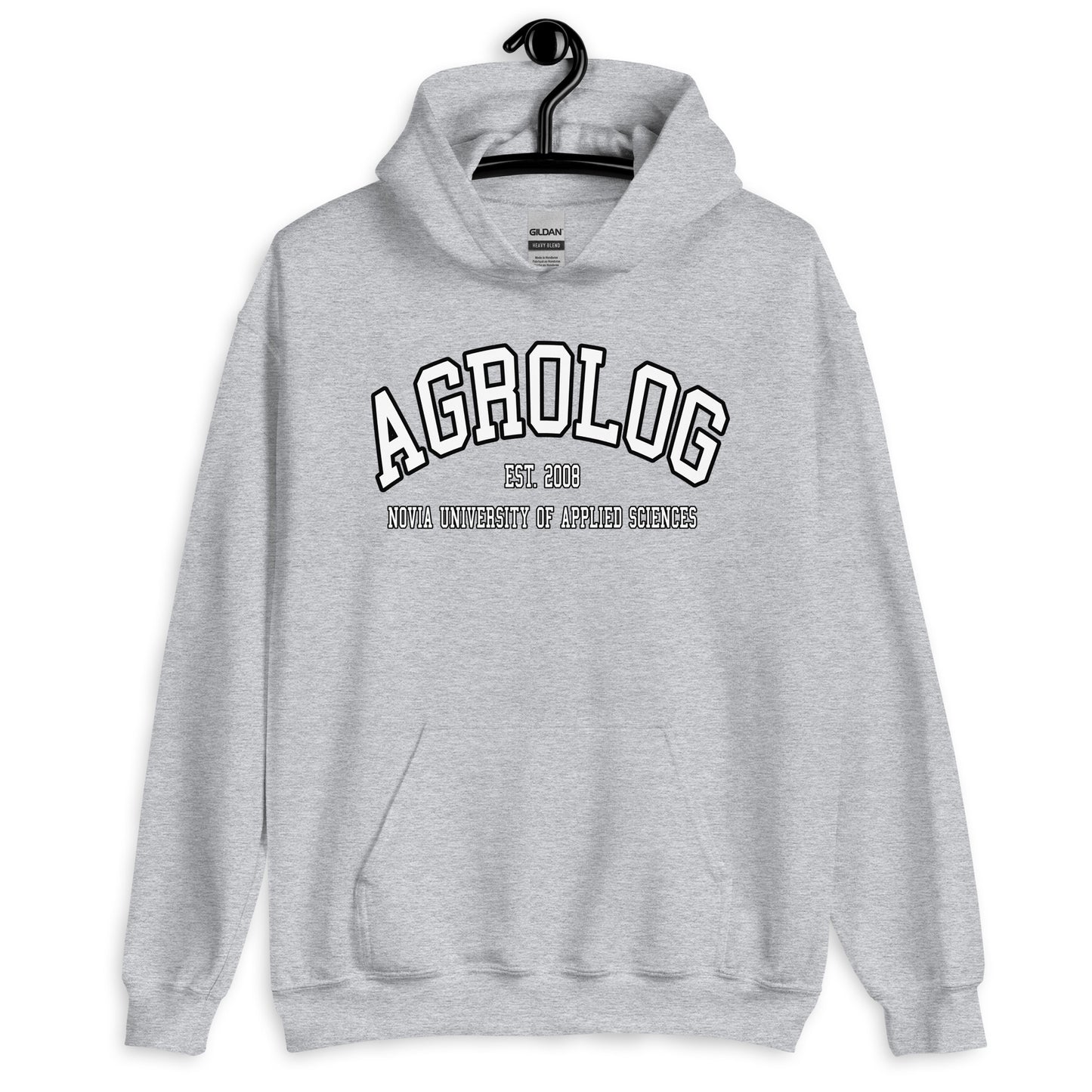 Agrolog Hoodie Vitt Tryck