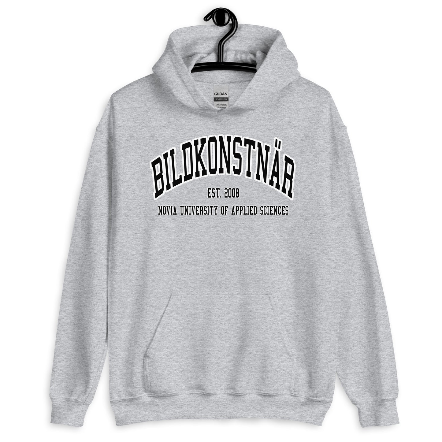 Bildkonstnär Hoodie Svart Tryck