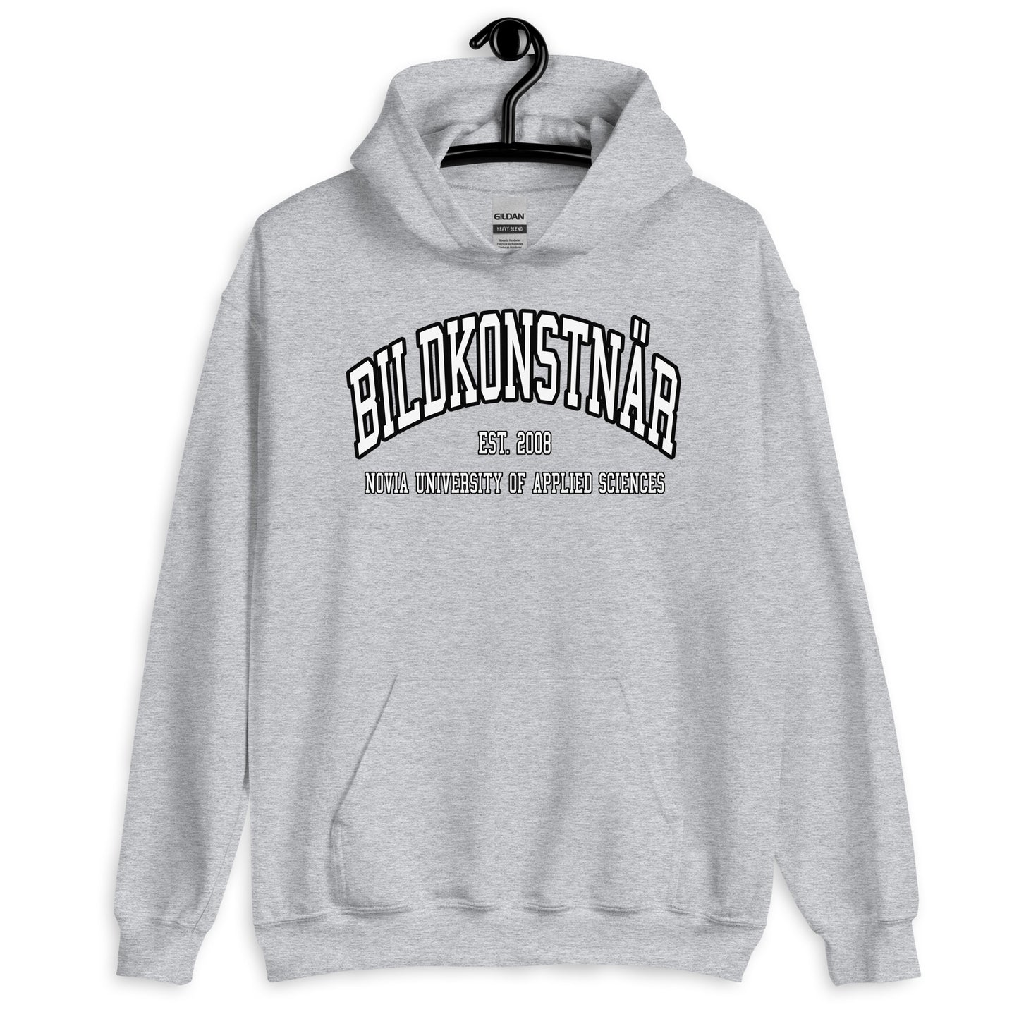 Bildkonstnär Hoodie Vitt Tryck