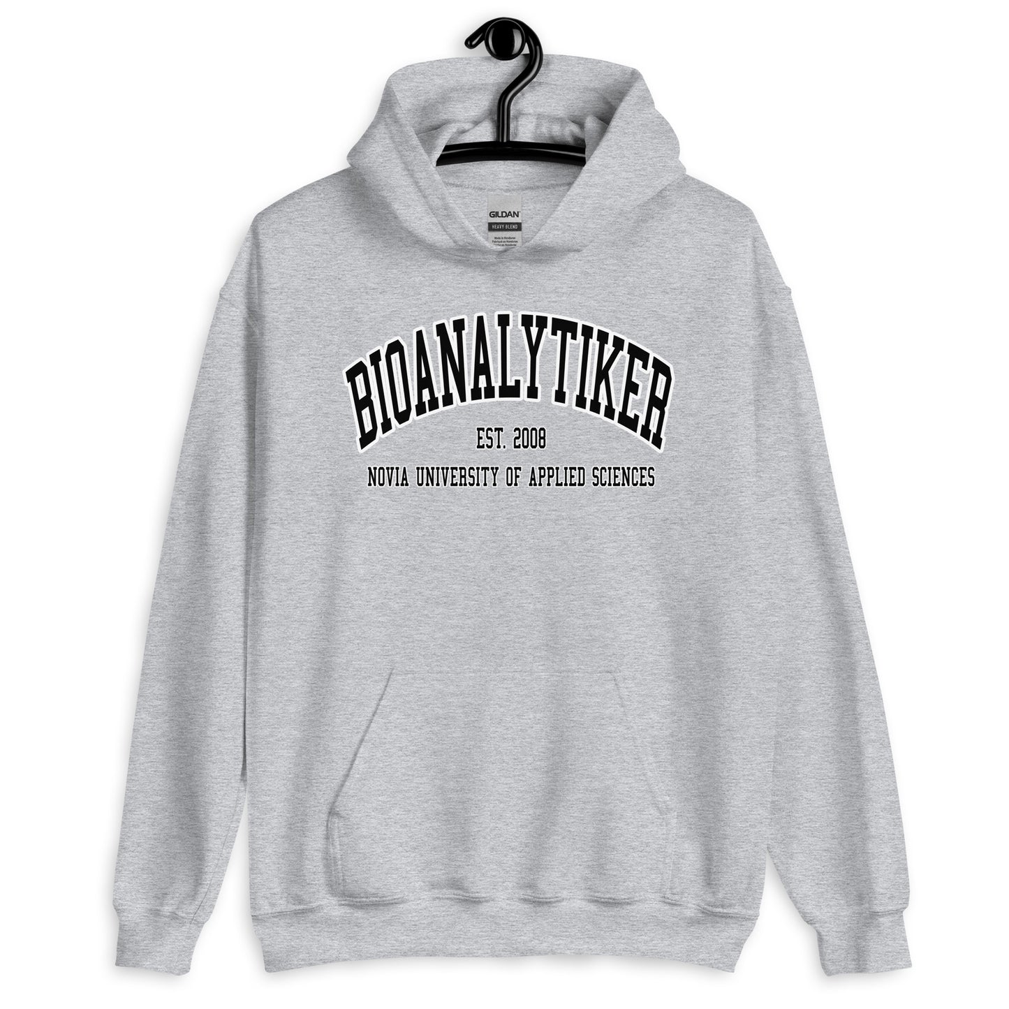 Bioanalytiker Hoodie Svart Tryck