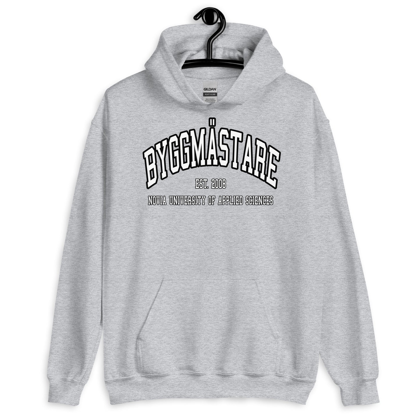 Byggmästare Hoodie Vitt Tryck