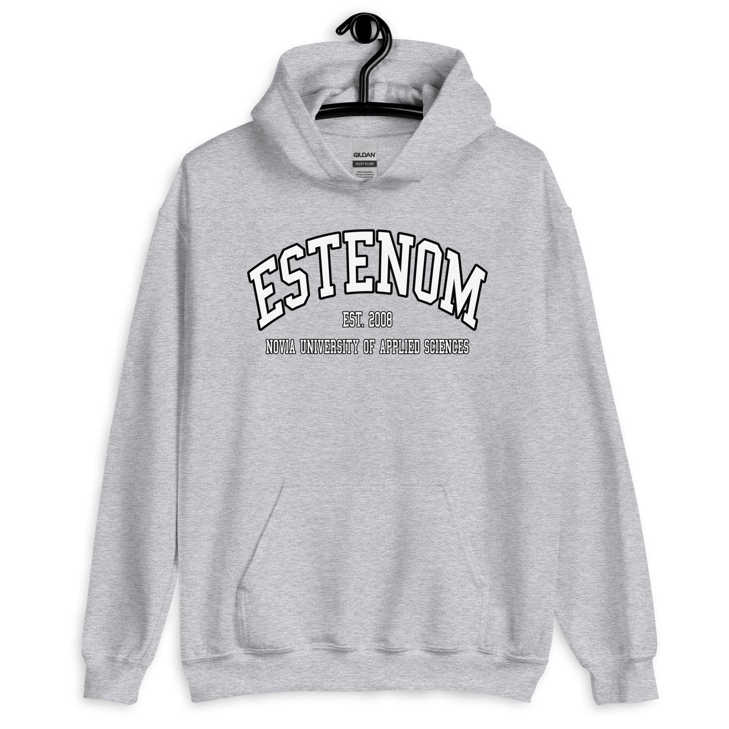 Estenom Hoodie Vitt Tryck