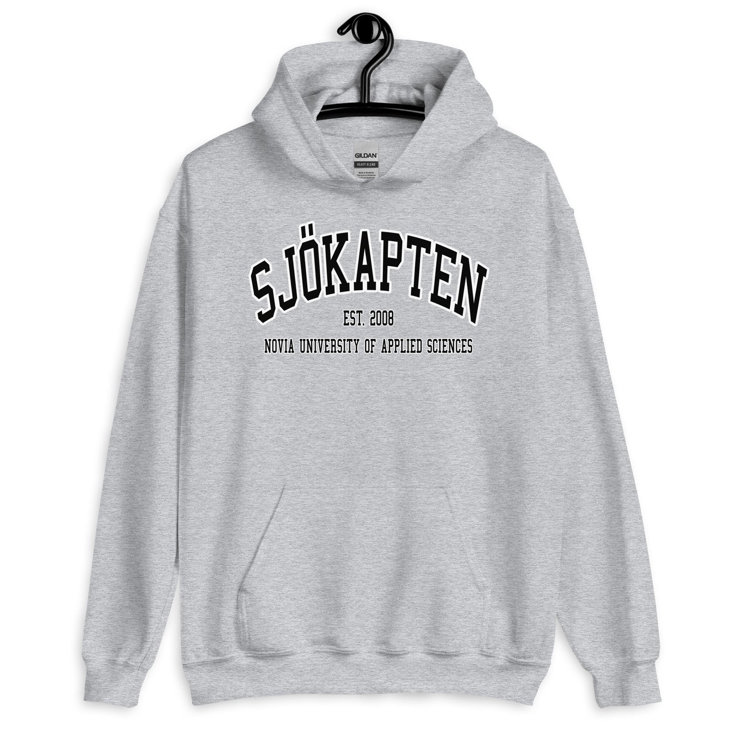 Sjökapten Hoodie Svart Tryck