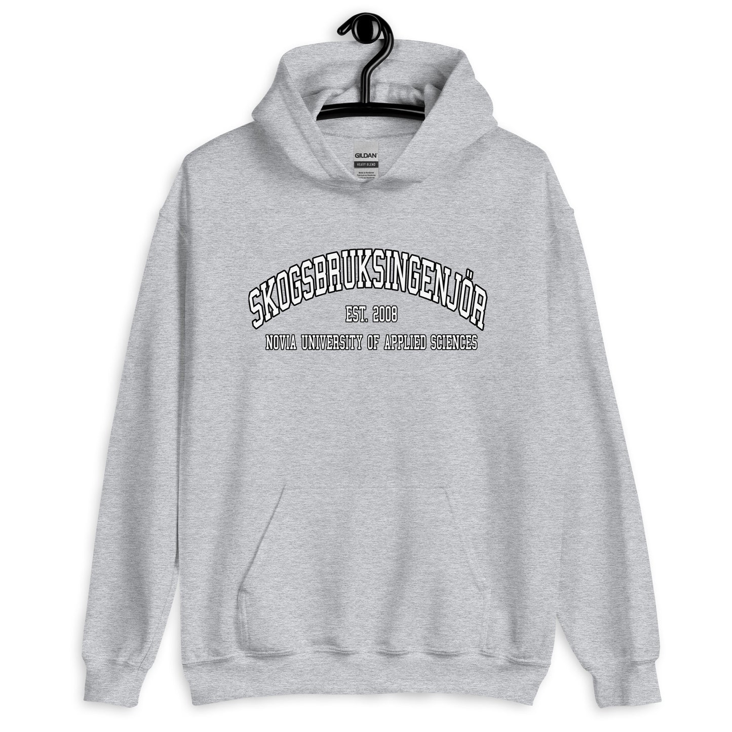 Skogsbruksingenjör Hoodie Vitt Tryck