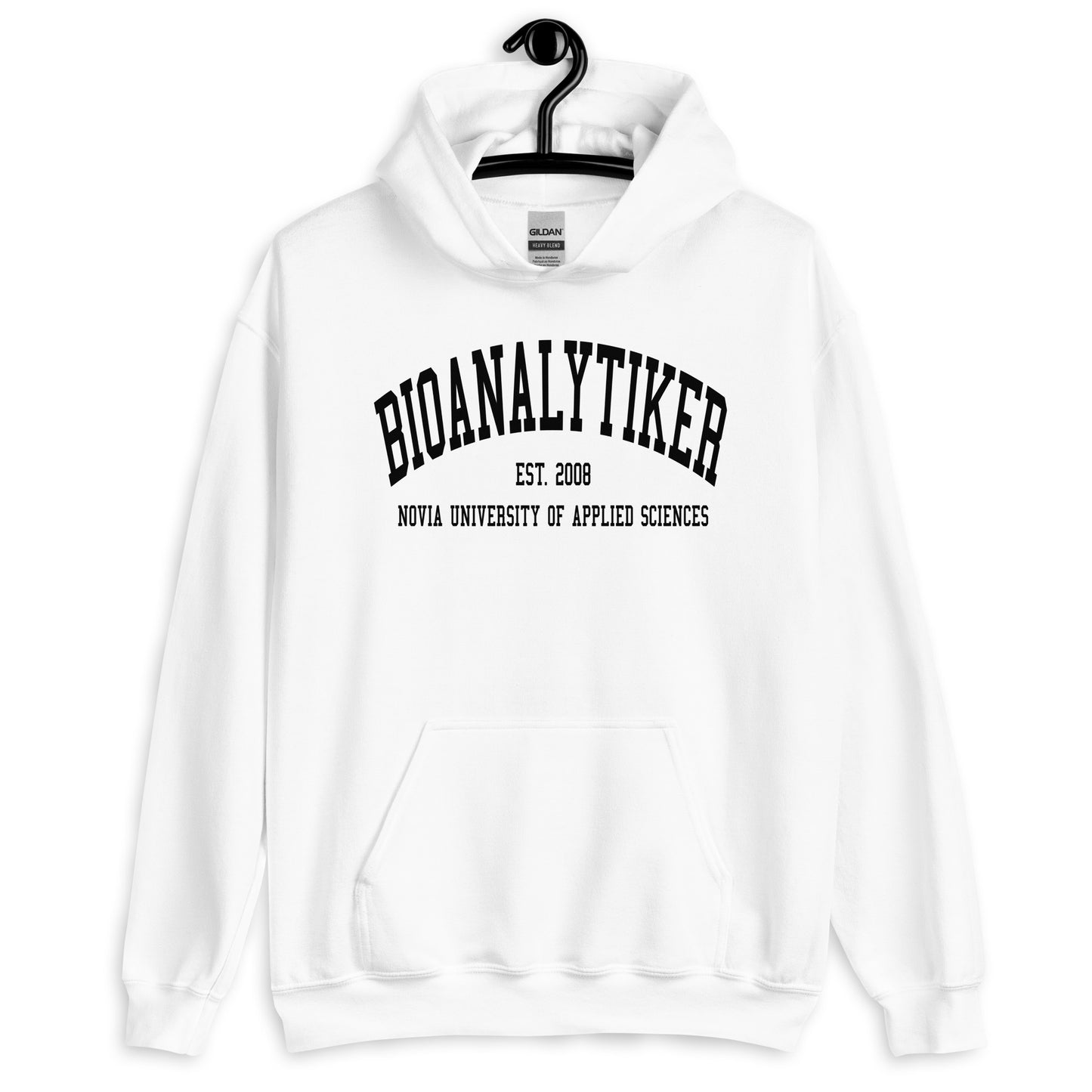 Bioanalytiker Hoodie Svart Tryck