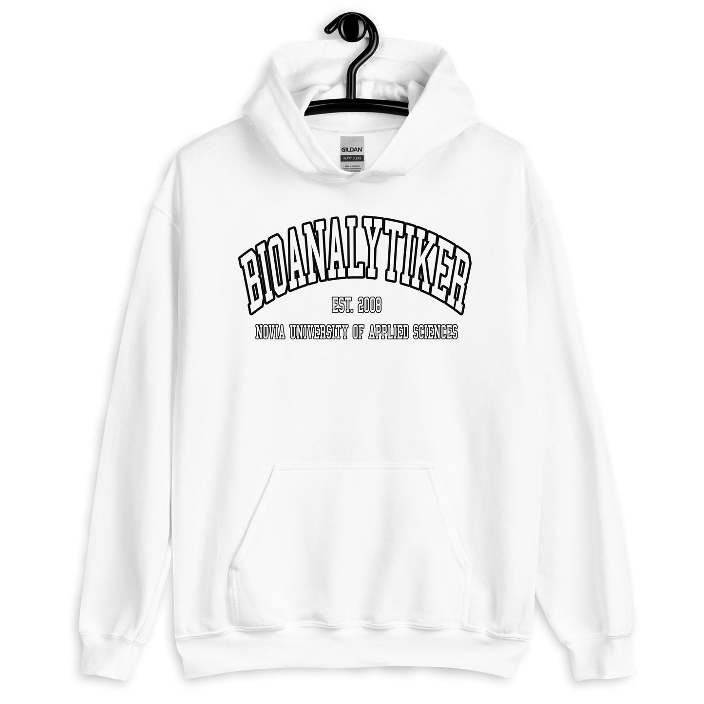 Bioanalytiker Hoodie Vitt Tryck