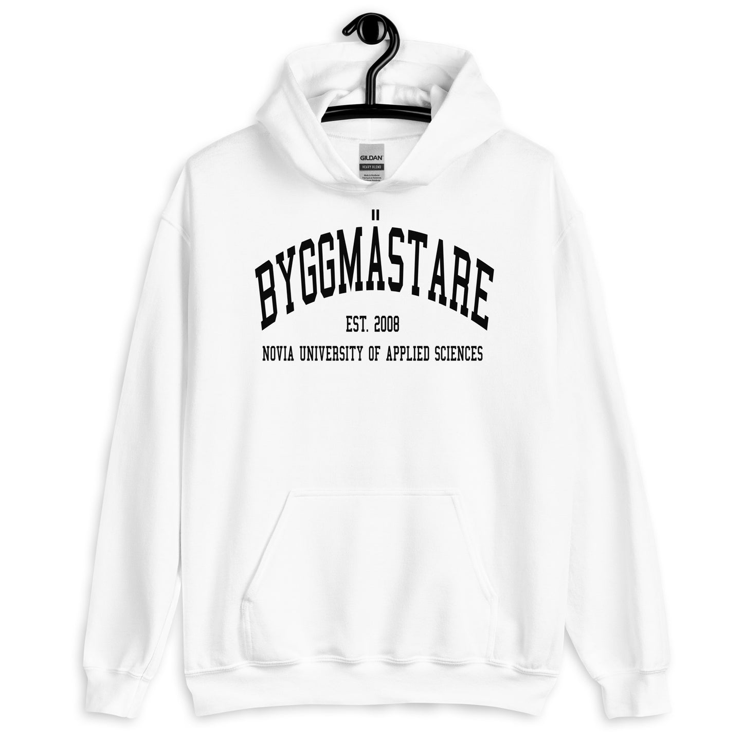 Byggmästare Hoodie Svart Tryck