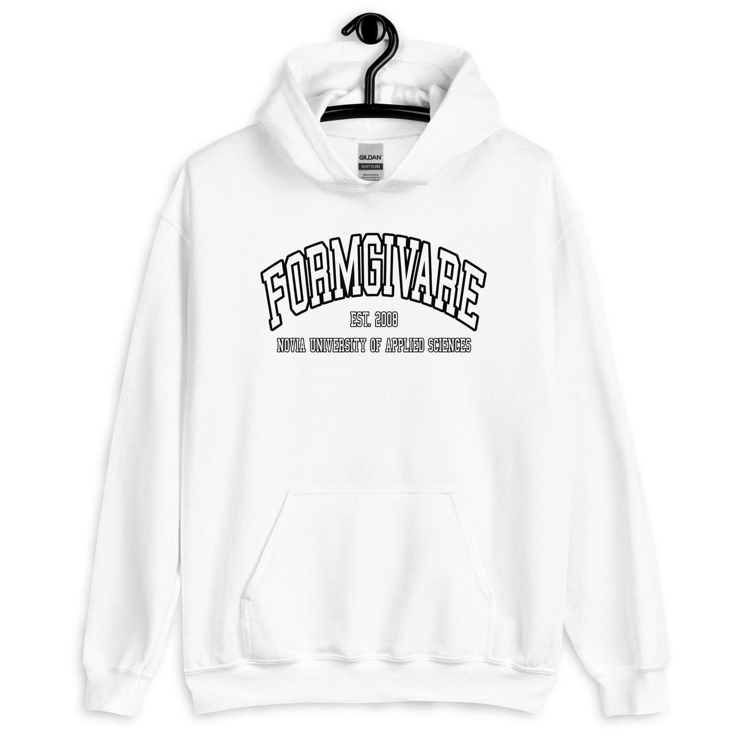 Formgivare Hoodie Vitt Tryck