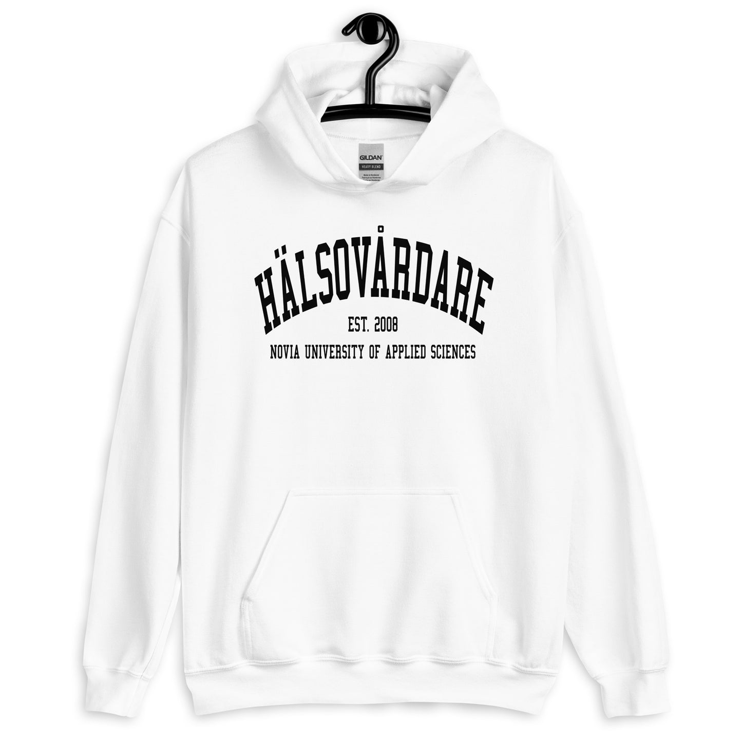 Hälsovårdare Hoodie Svart Tryck