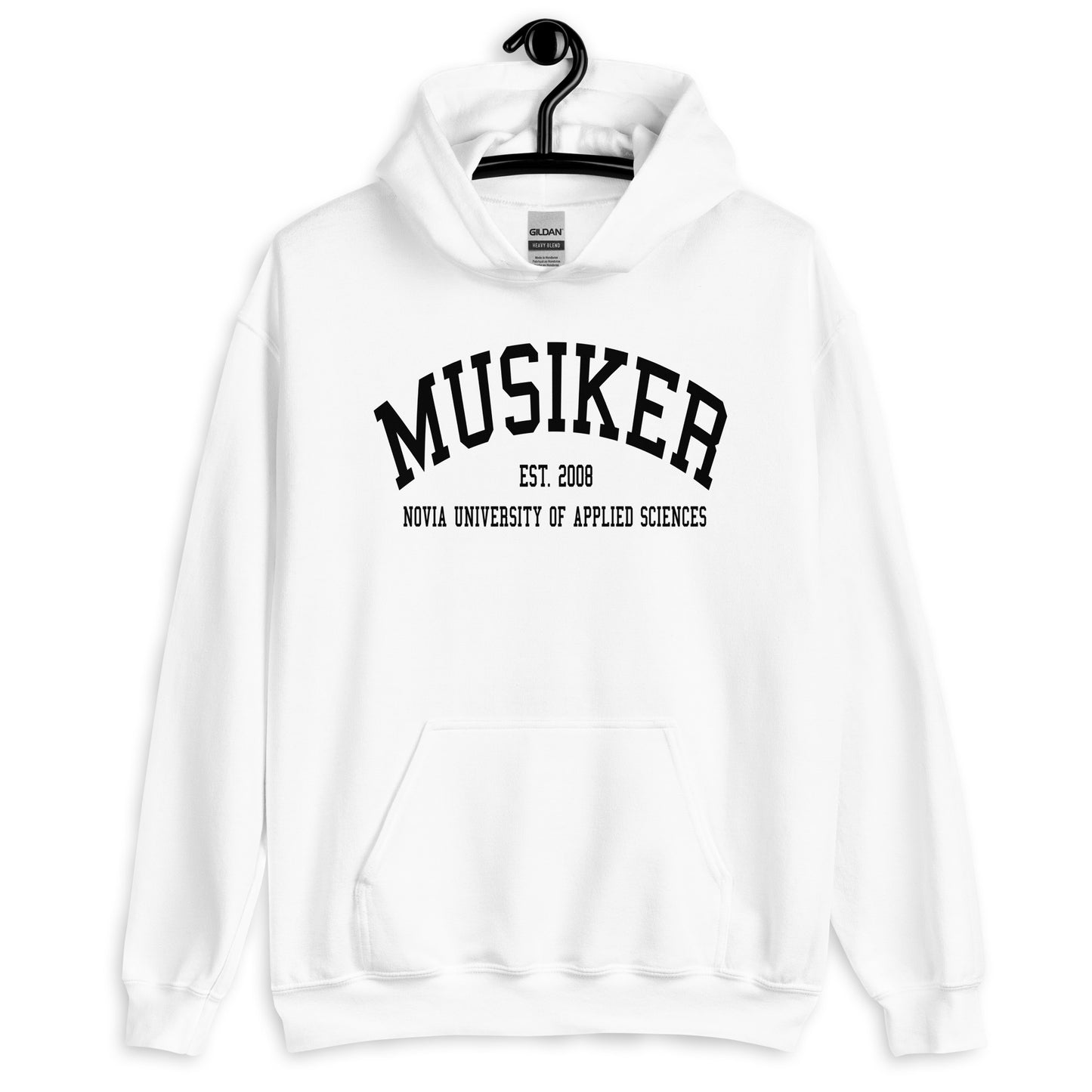 Musiker Hoodie Svart Tryck