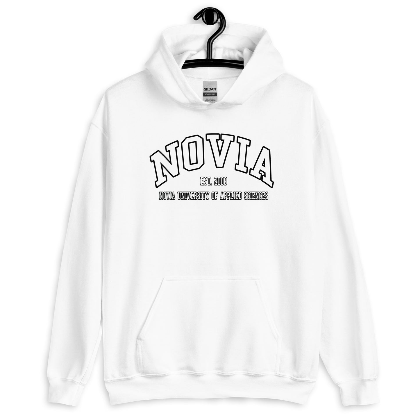 Novia Hoodie Vitt Tryck