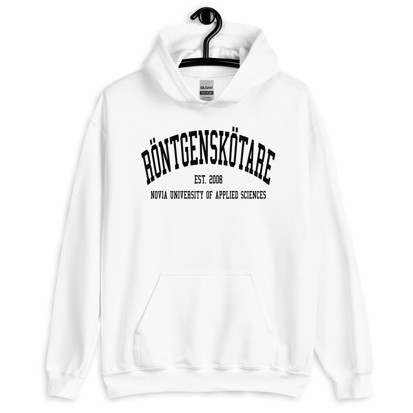 Röntgenskötare Hoodie Svart Tryck