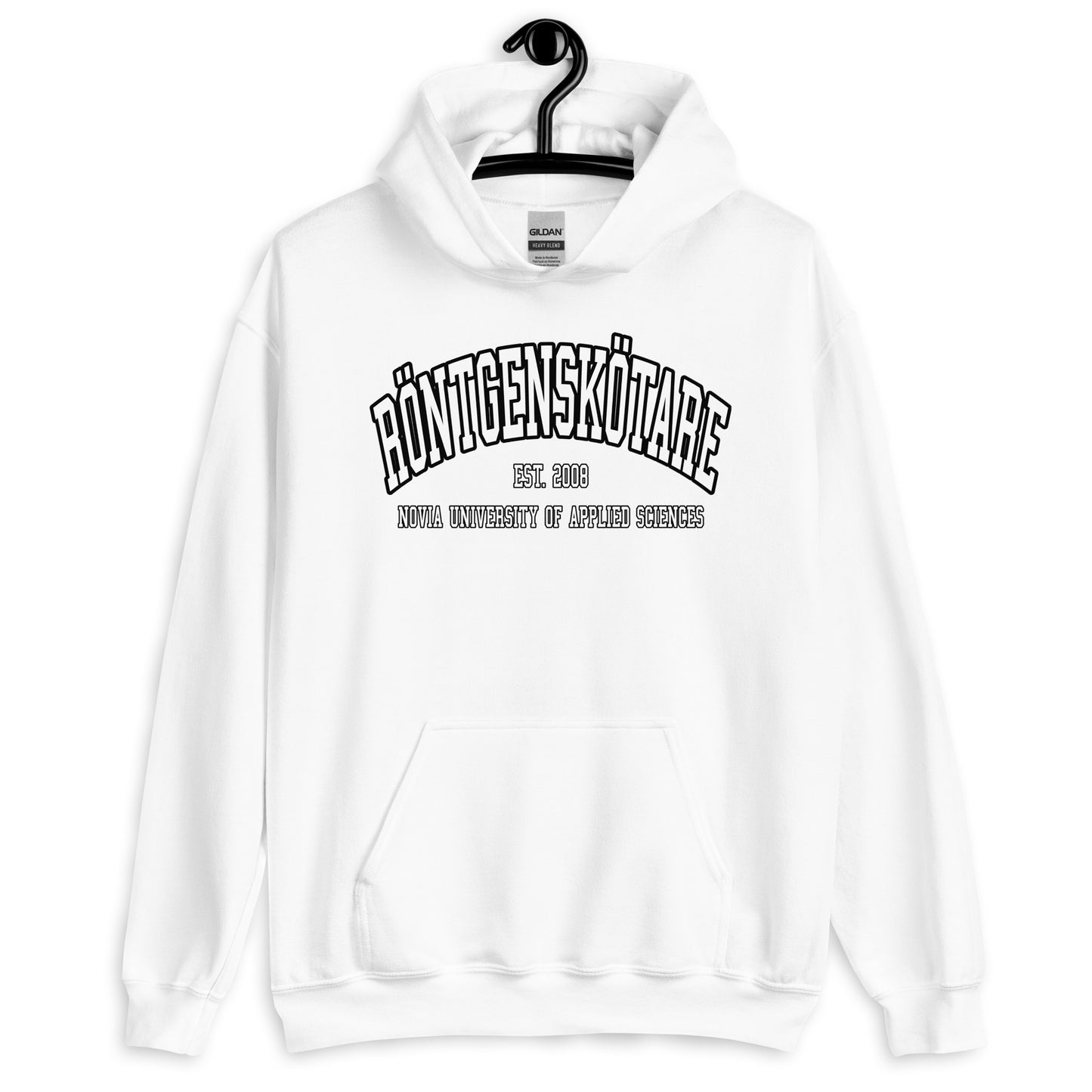 Röntgenskötare Hoodie Vitt Tryck