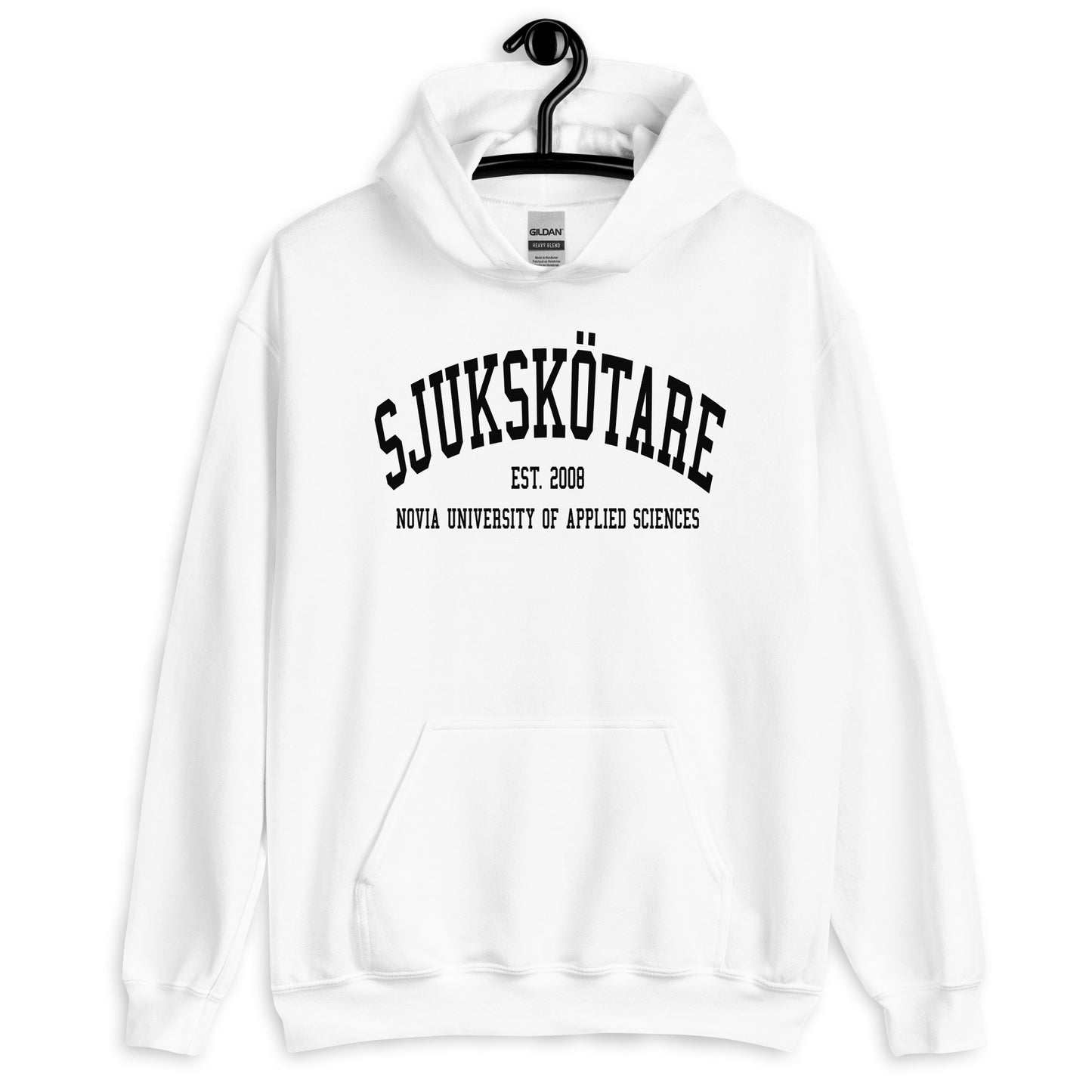 Sjukskötare Hoodie Svart Tryck