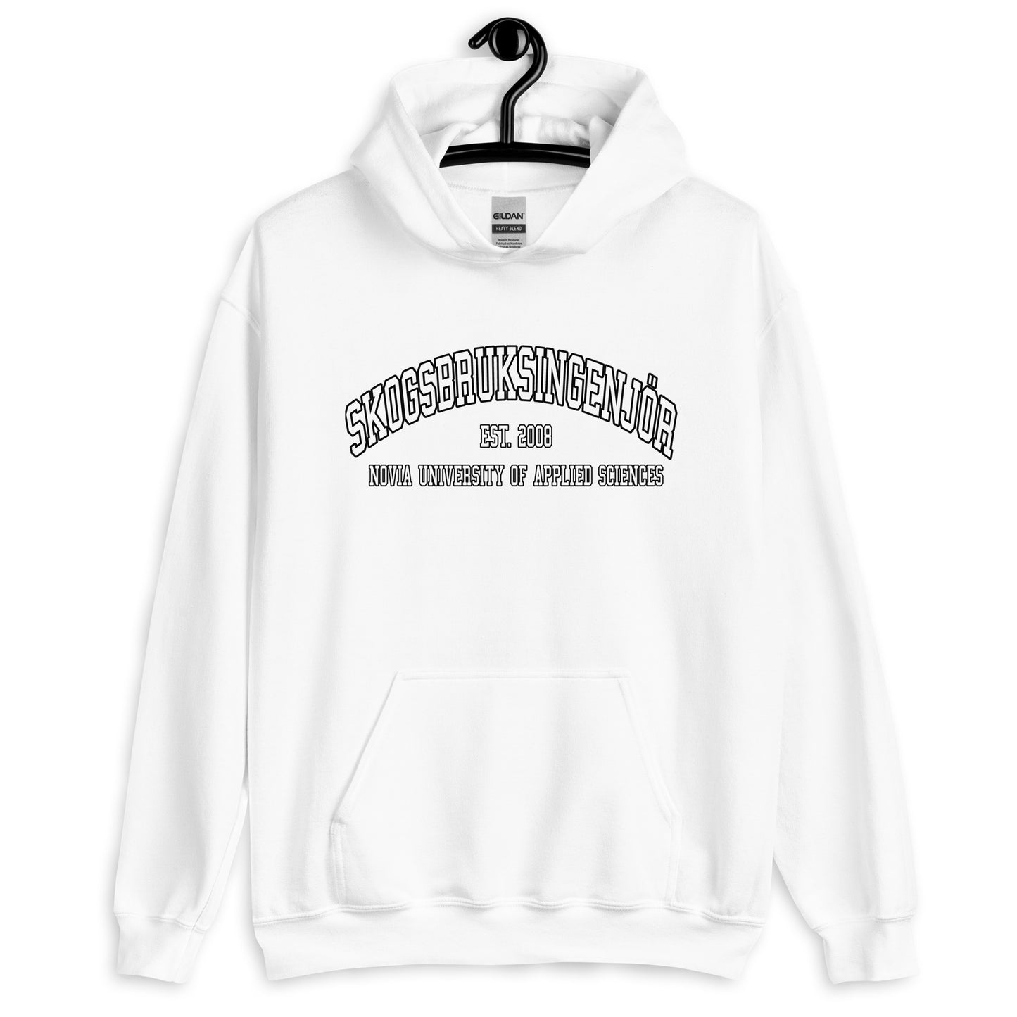 Skogsbruksingenjör Hoodie Vitt Tryck