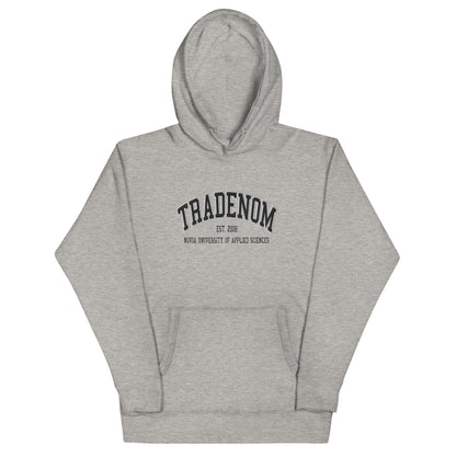 Broderad Tradenom Svart Tryck Premium Hoodie