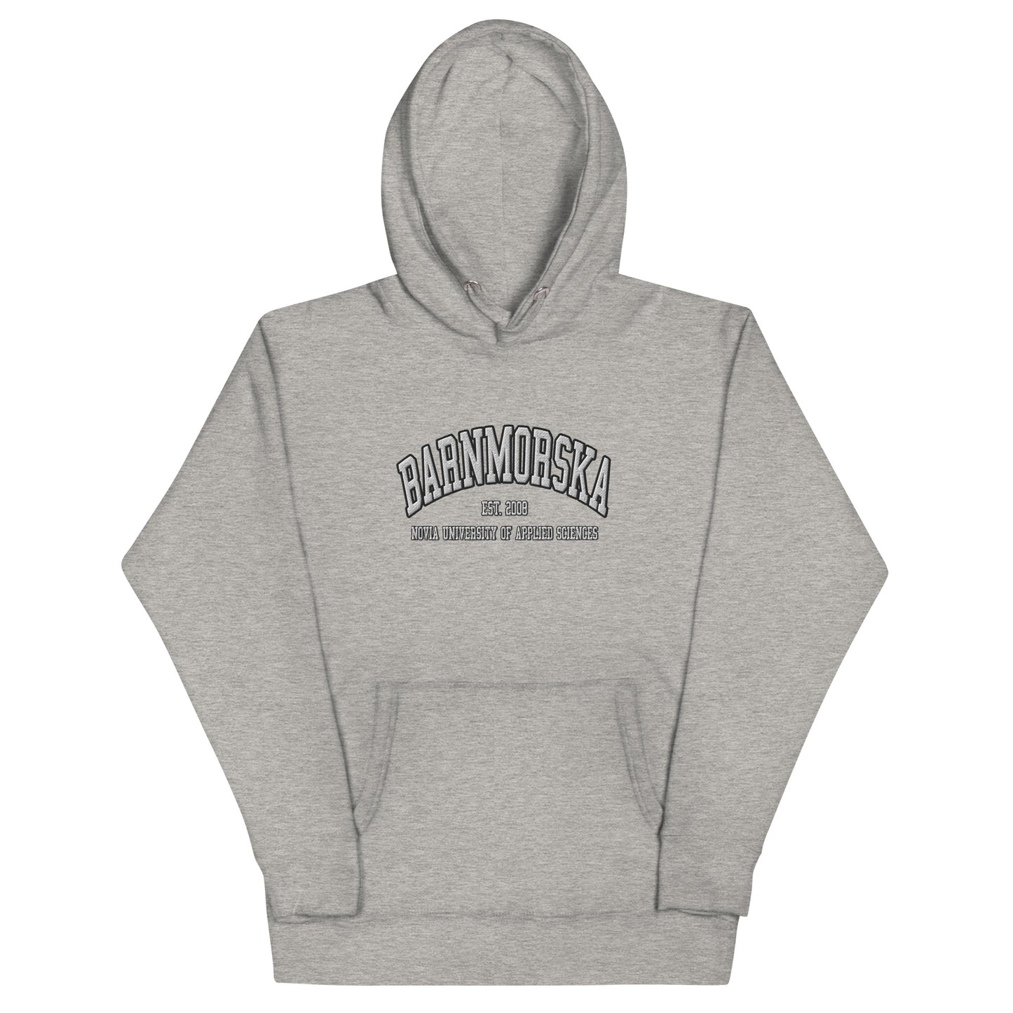 Broderad Barnmorska Vitt Tryck Premium Hoodie