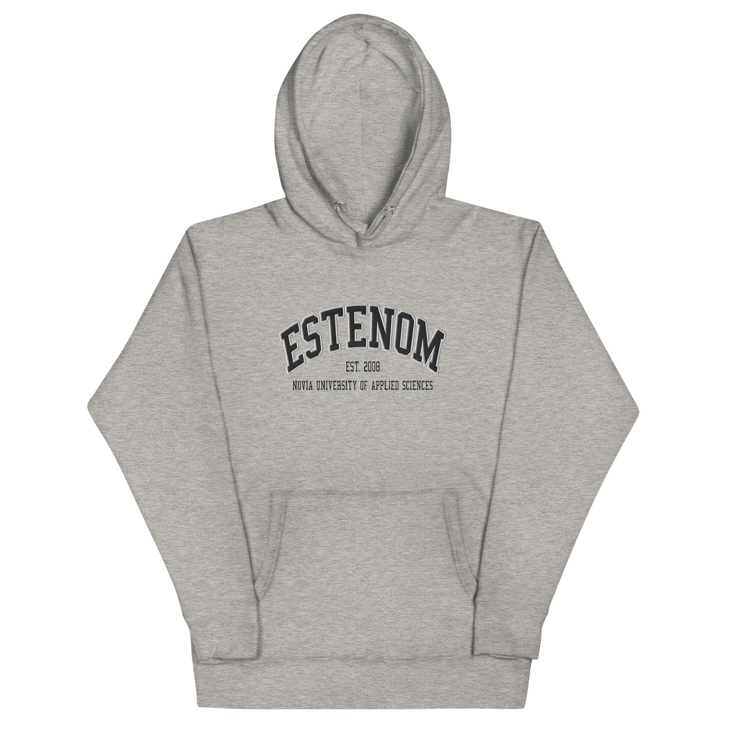 Broderad Estenom Svart Tryck Premium Hoodie