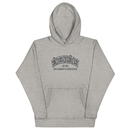 Broderad Röntgenskötare Vitt Tryck Premium Hoodie