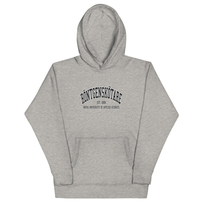 Broderad Röntgenskötare Svart Tryck Premium Hoodie