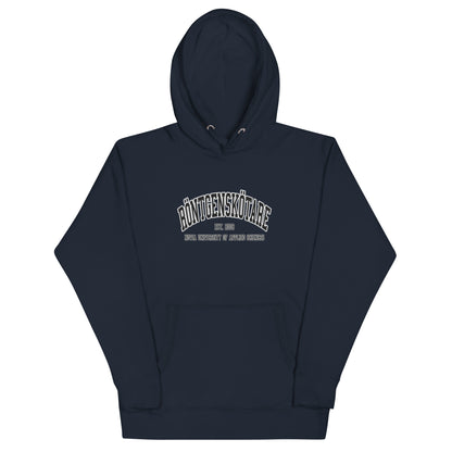 Broderad Röntgenskötare Svart Tryck Premium Hoodie