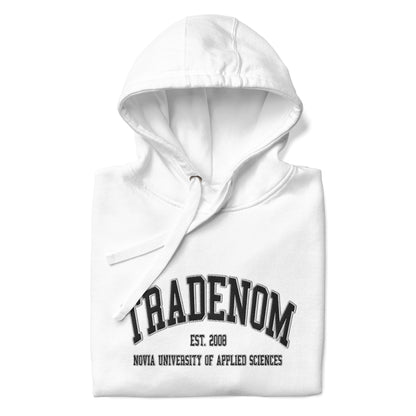 Broderad Tradenom Svart Tryck Premium Hoodie