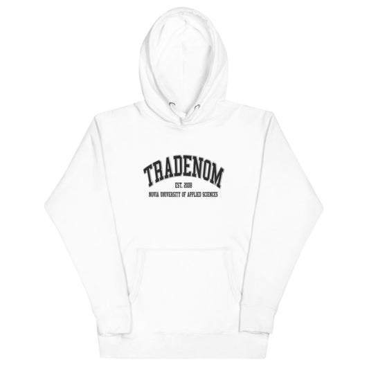 Broderad Tradenom Svart Tryck Premium Hoodie