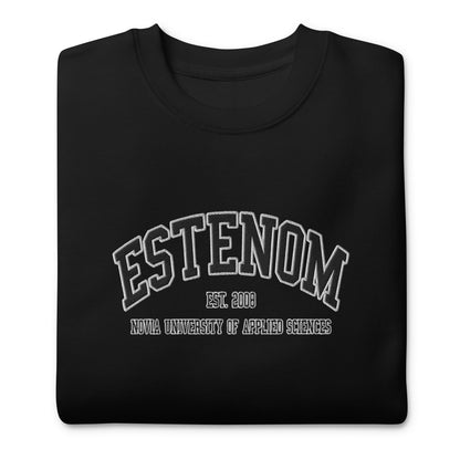 Broderad Estenom Svart Tryck Premium Sweatshirt