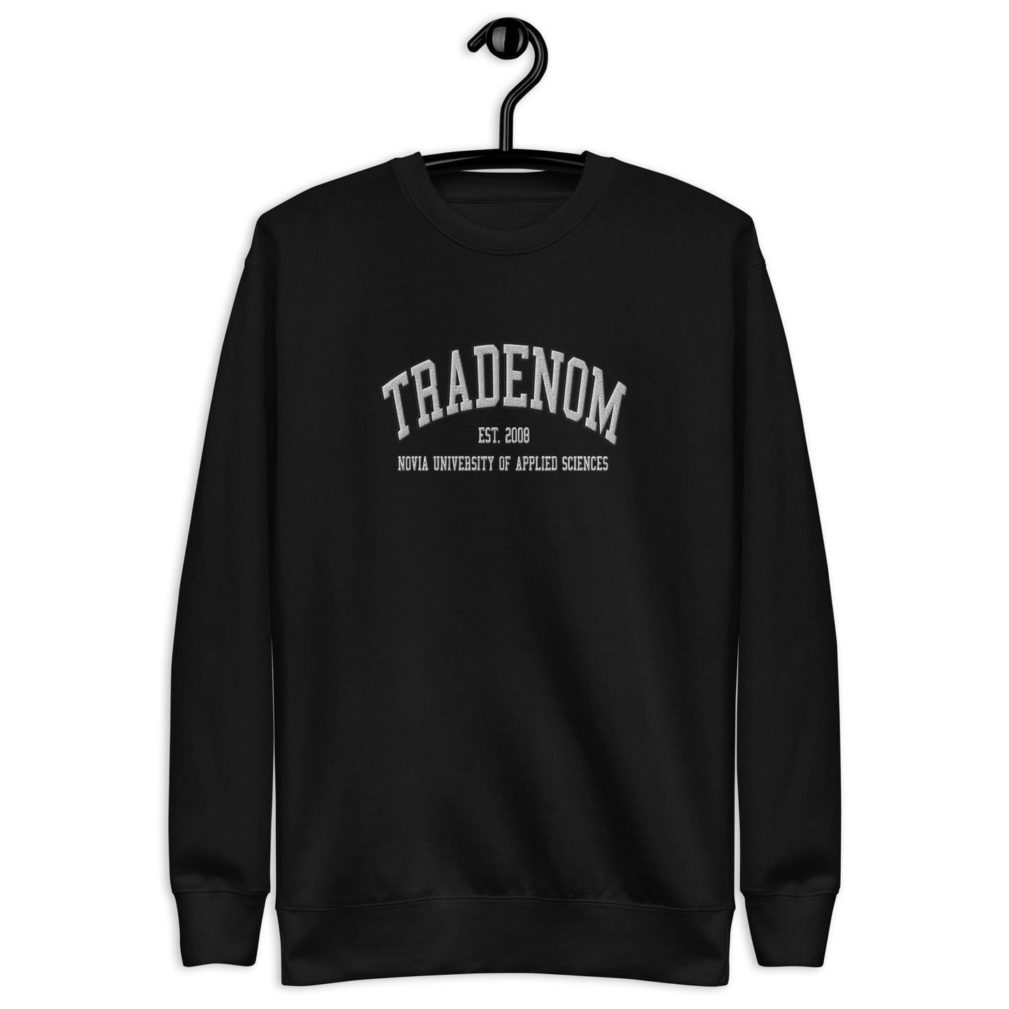 Broderad Tradenom Vitt Tryck Premium Sweatshirt