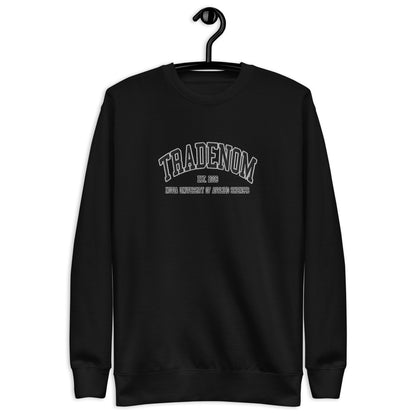 Broderad Tradenom Svart Tryck Premium Sweatshirt