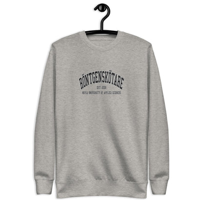 Broderad Röntgenskötare Svart Tryck Premium Sweatshirt