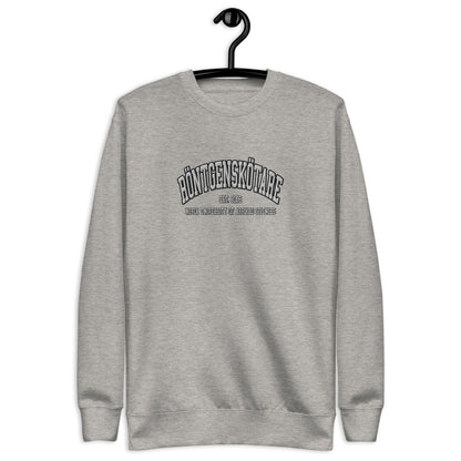 Broderad Röntgenskötare Vitt Tryck Premium Sweatshirt