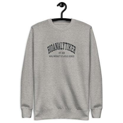 Broderad Bioanalytiker Svart Tryck Premium Sweatshirt