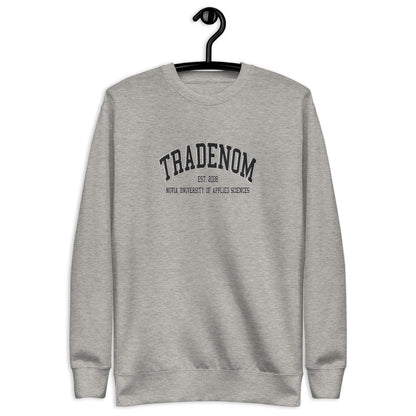 Broderad Tradenom Svart Tryck Premium Sweatshirt