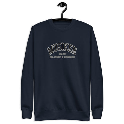 Broderad Musiker Svart Tryck Premium Sweatshirt